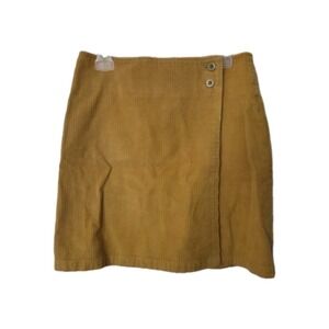 Women's J Crew Corduroy Skirt, Mustard Golden Yellow, Academia, 4P